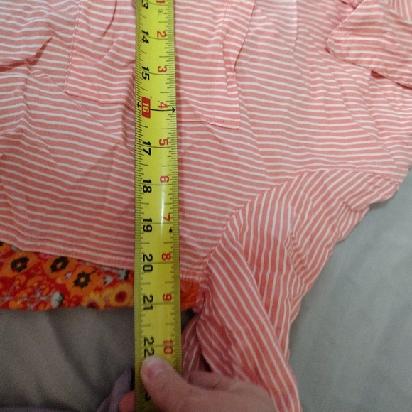 Intro Multicolored Print 3/4 Sleeve Button Down Shirt Women's Large Mixed Med - Picture 3 of 9